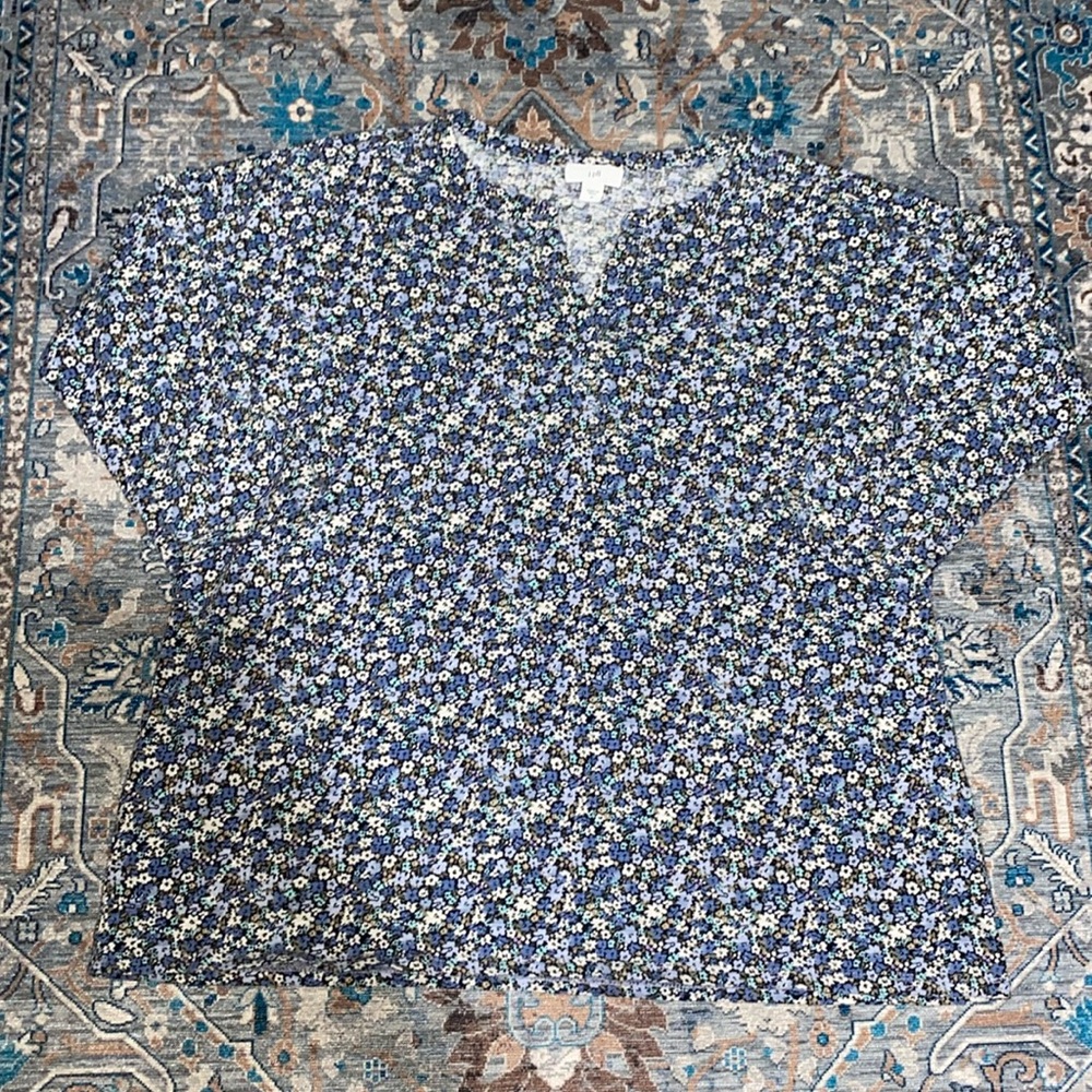 floral 3/4 sleeve blouse